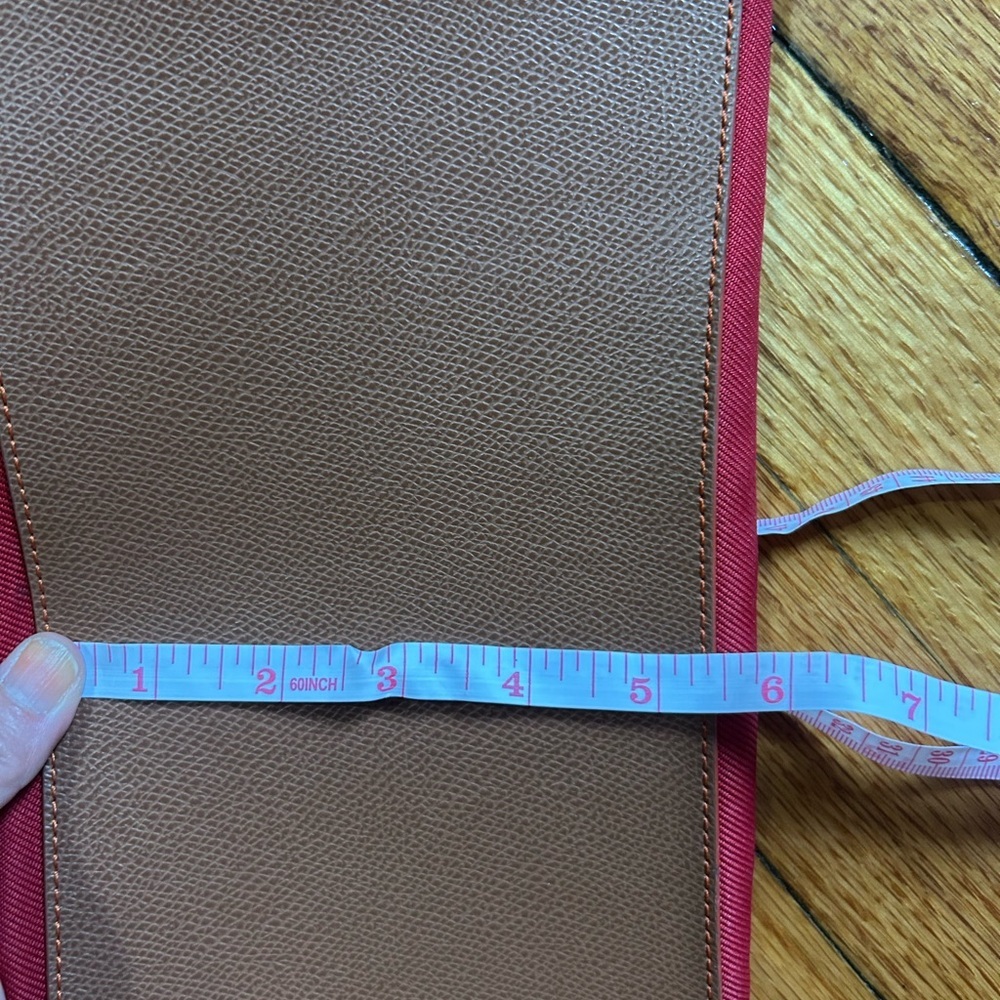 Coach Sawyer Tote Classic Red Canvas Pockets Deep Wide Orange Interior - Picture 16 of 16